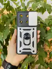 Серебряный чехол противоударный armors для Infinix Note 30 4G / Инфиникс Ноте 30 4G с защитой камеры