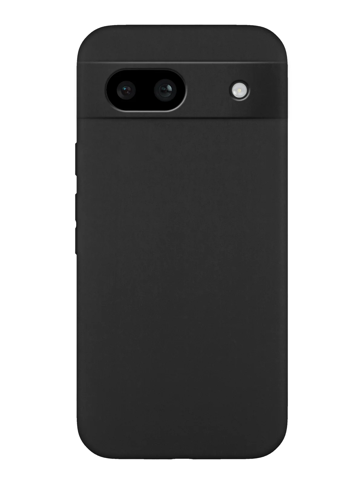 Черный чехол для Google Pixel 8a силиконовый BROSCORP матовый/ прозрачный, бортик, защита камер