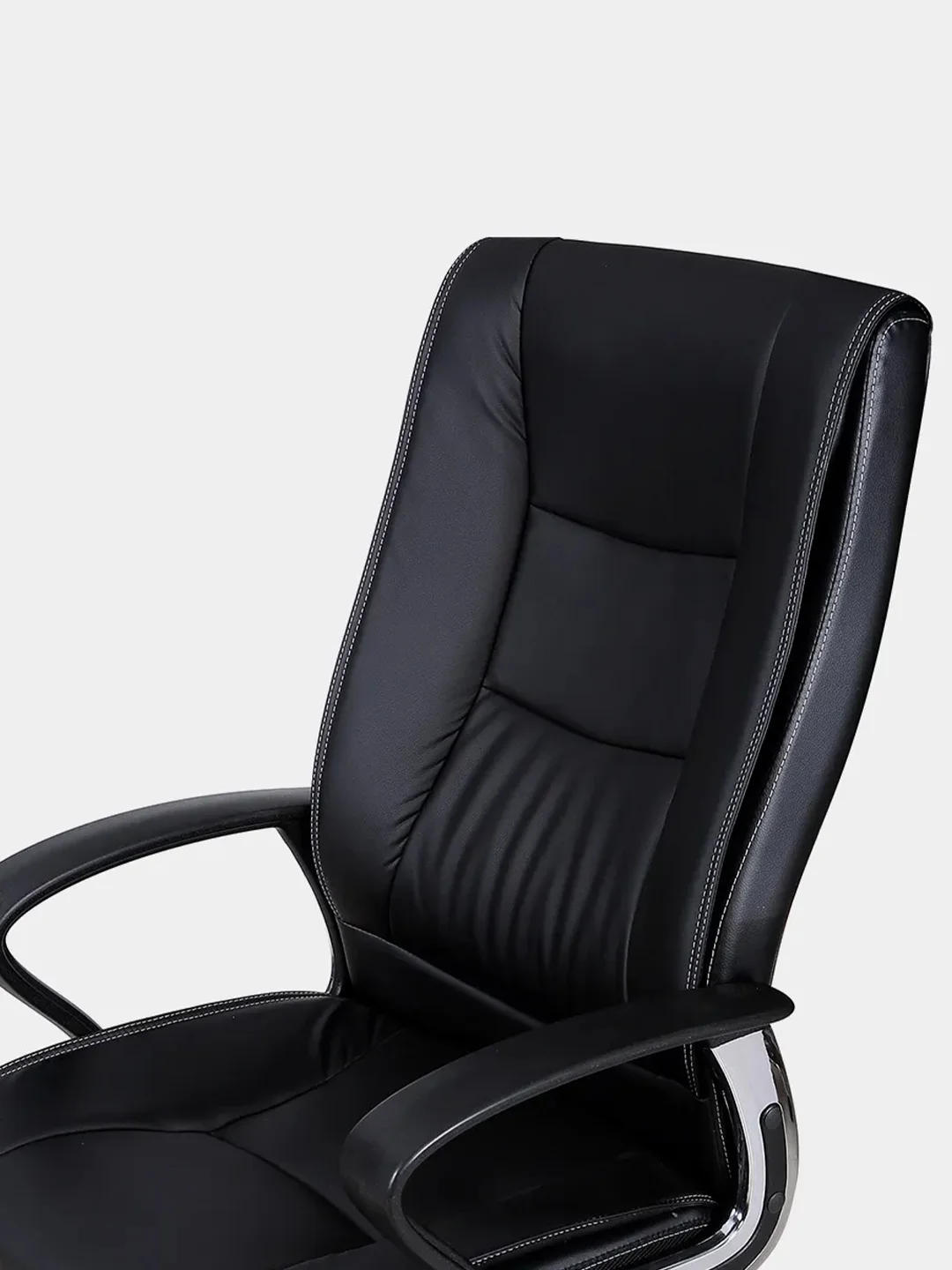 Кресло офисное BRABIX Forward EX-570, хром, экокожа, черное, 531837