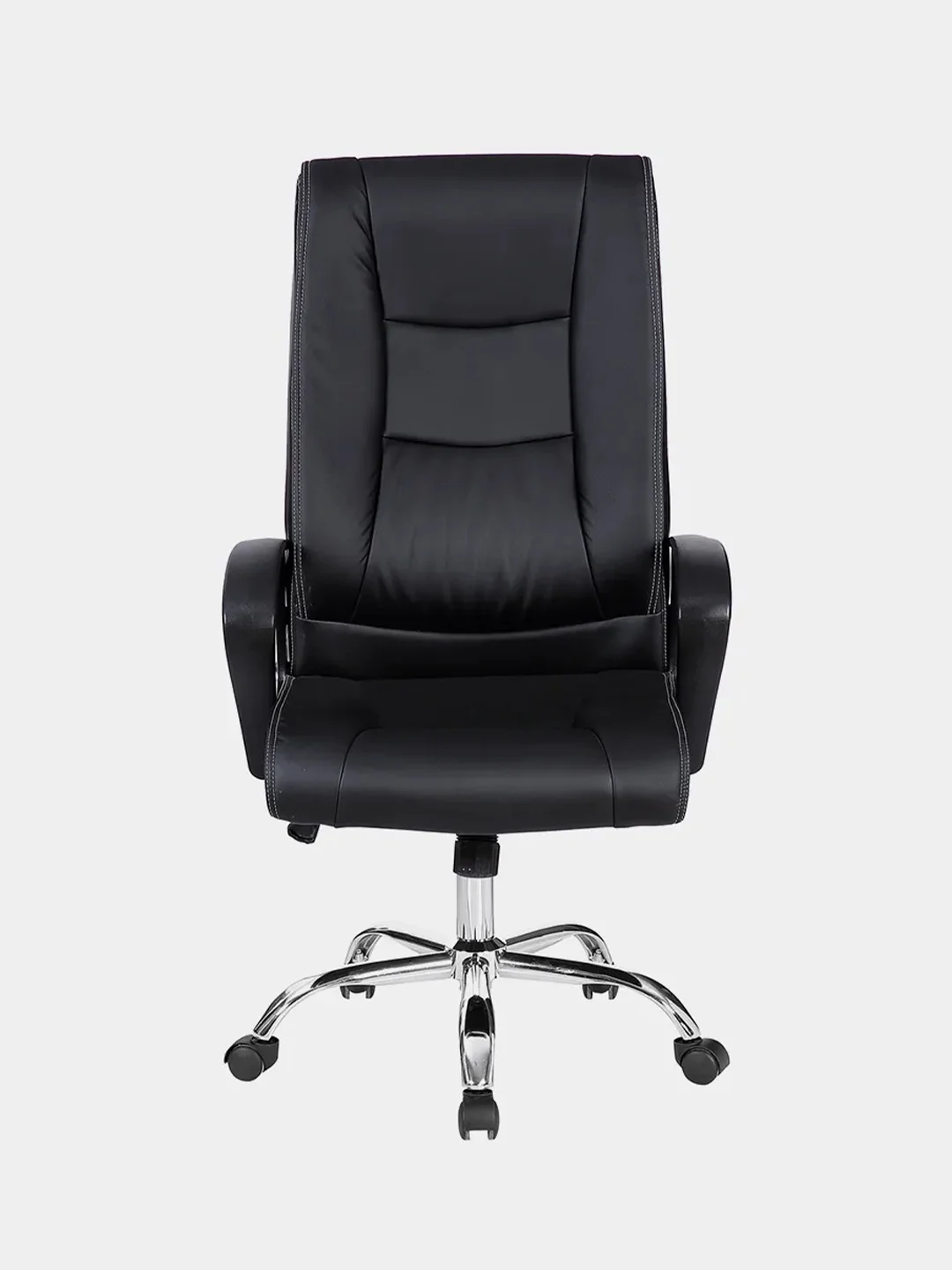 Кресло офисное BRABIX Forward EX-570, хром, экокожа, черное, 531837