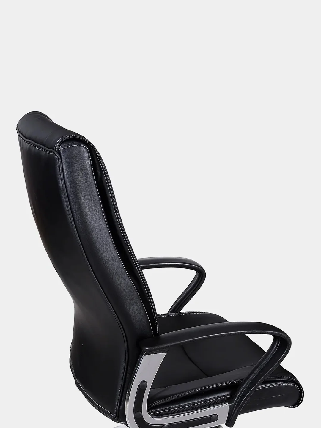Кресло офисное BRABIX Forward EX-570, хром, экокожа, черное, 531837