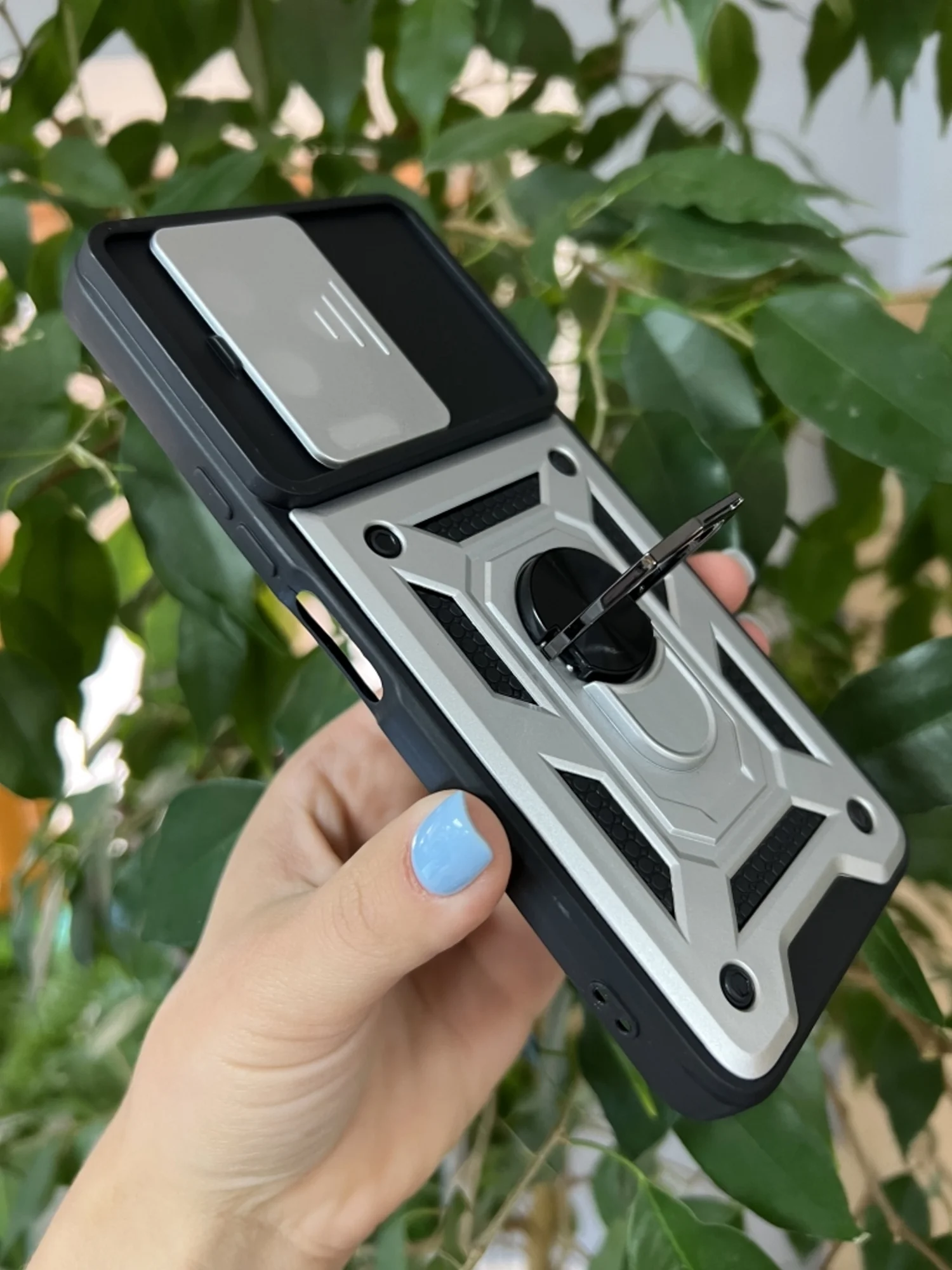 Серебряный чехол противоударный armors для Infinix Note 12 Pro 4G и Note 12 2023