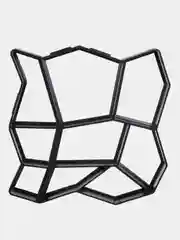 Черный форма для отливки дорожек, тротуарной плитки 36x36x3,6см