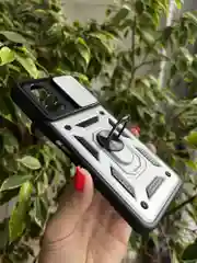 Серебряный чехол противоударный armors для Infinix Note 11 Pro/Инфиникс Ноте 11 про с защитой камеры