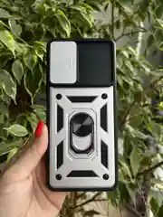 Серебряный чехол противоударный armors для Infinix Note 11 Pro/Инфиникс Ноте 11 про с защитой камеры