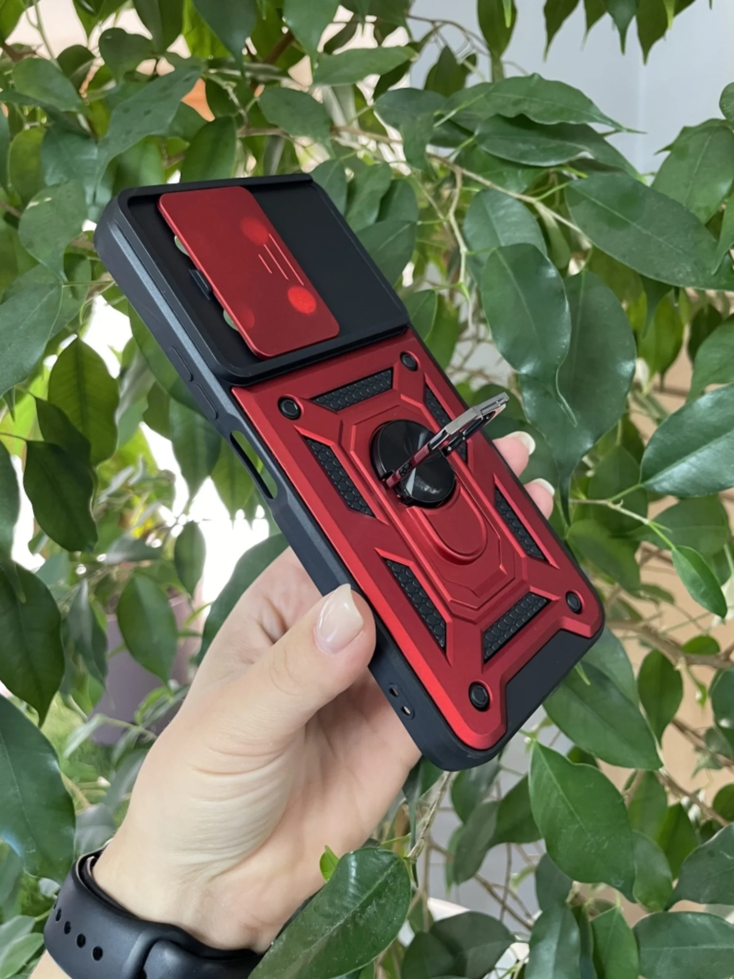 Красный чехол противоударный armors для Infinix Note 30i / Инфиникс Ноте 30i с защитой камеры