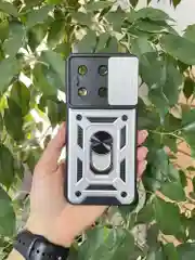 Серебряный чехол противоударный armors для Infinix Note 30i / Инфиникс Ноте 30i с защитой камеры