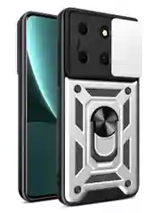 Серебряный чехол противоударный armors для Infinix Note 30i / Инфиникс Ноте 30i с защитой камеры