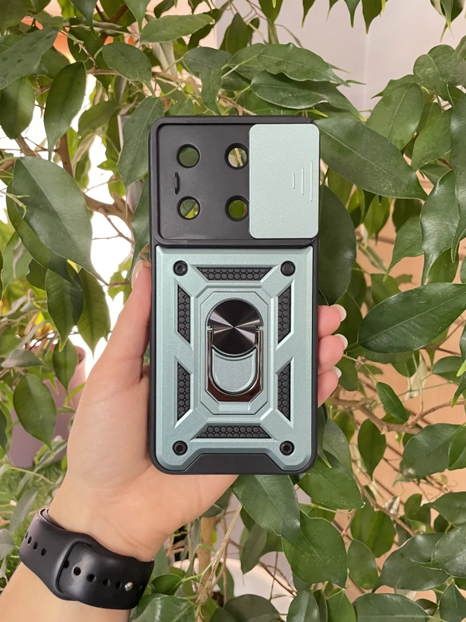 Зеленый чехол противоударный armors для Infinix Note 30i / Инфиникс Ноте 30i с защитой камеры