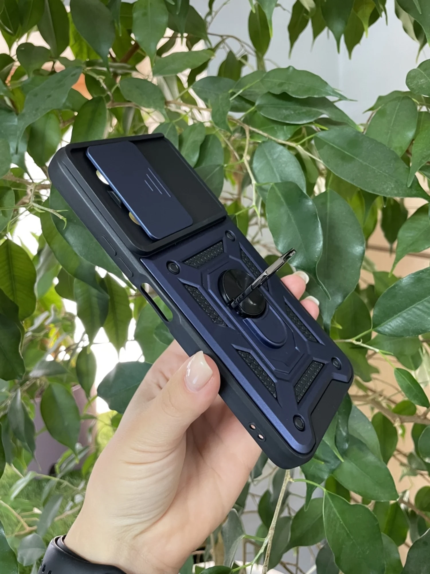 Темно-синий чехол противоударный armors для Infinix Note 30i / Инфиникс Ноте 30i с защитой камеры