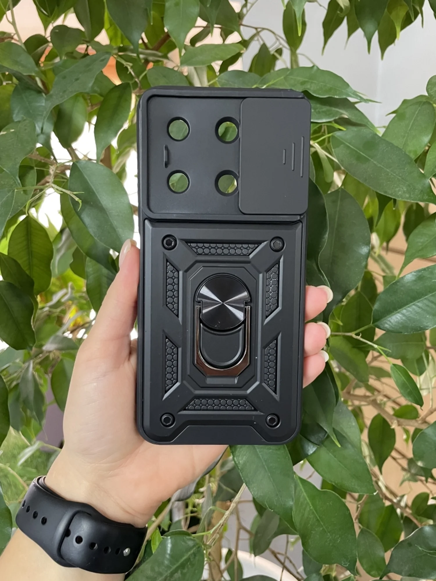 Черный чехол противоударный armors для Infinix Note 30i / Инфиникс Ноте 30i с защитой камеры