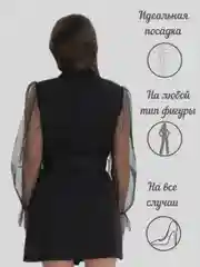 Черный платье пиджак женское черное вечернее праздничное мини