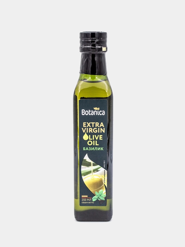 Масло оливковое нерафинированное Extra Virgin Botanica с ароматом базилика, 250 мл