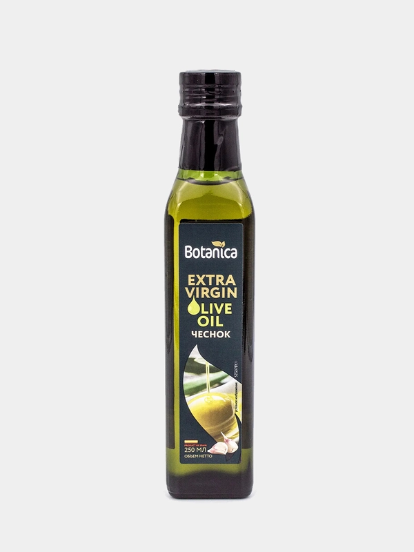 Масло оливковое Botanica Extra Virgin, нерафинированное, с ароматом чеснока, 250 мл