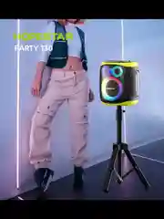 Портативная Bluetooth колонка HOPESTAR Party 130 c двумя микрофонами и RGB подсветкой