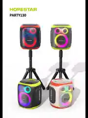 Портативная Bluetooth колонка HOPESTAR Party 130 c двумя микрофонами и RGB подсветкой