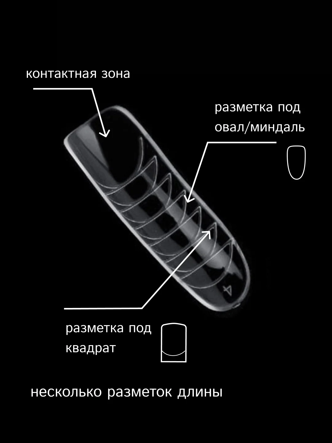 Верхние формы для наращивания моделирования ногтей