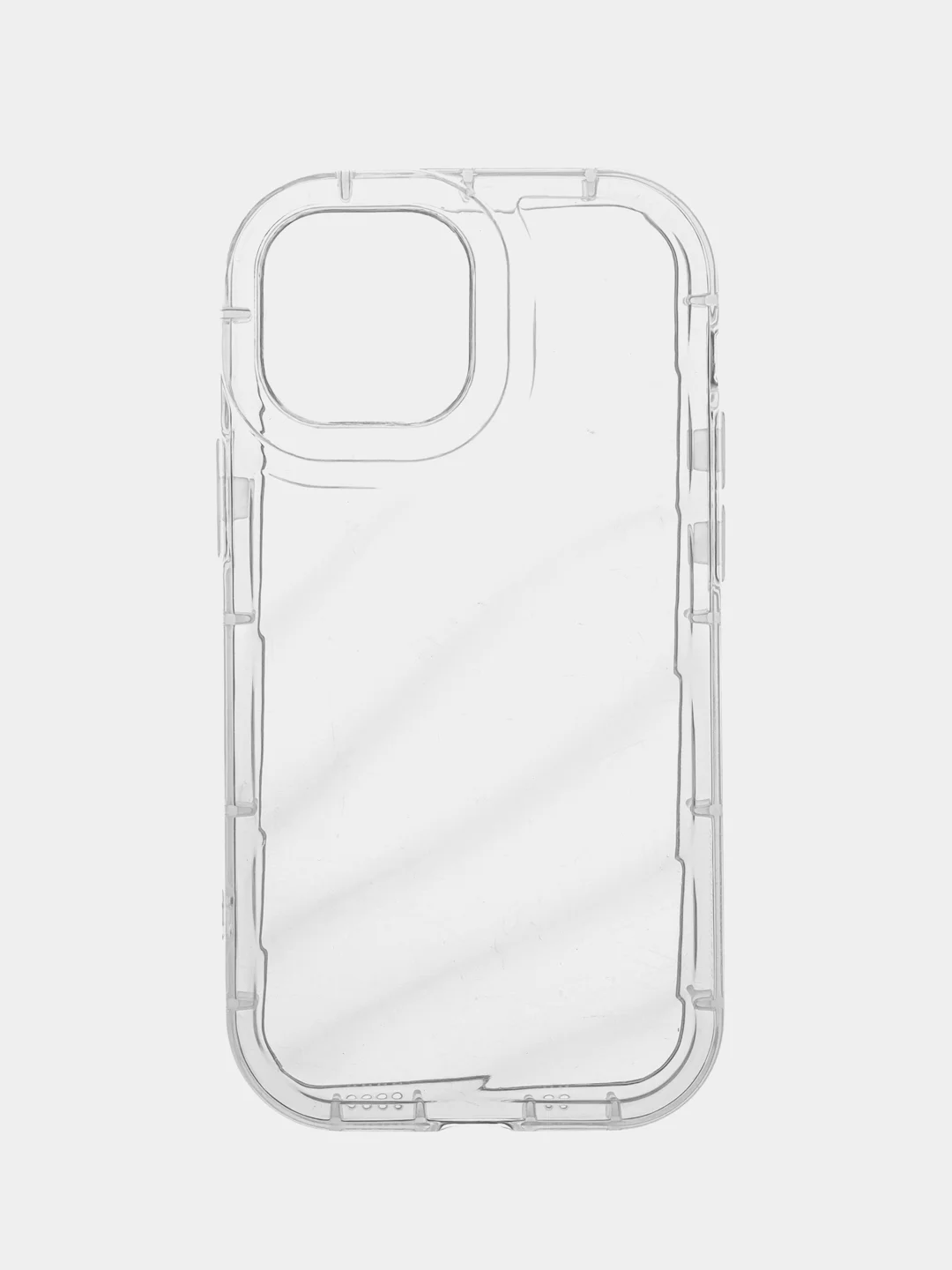 Прозрачный чехол силиконовый объемный волнистый для iPhone 12/13/14/15 Mini/Plus/Pro/Max