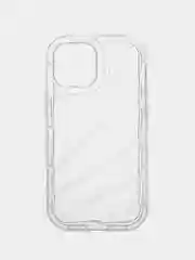 Прозрачный чехол силиконовый объемный волнистый для iPhone 12/13/14/15 Mini/Plus/Pro/Max