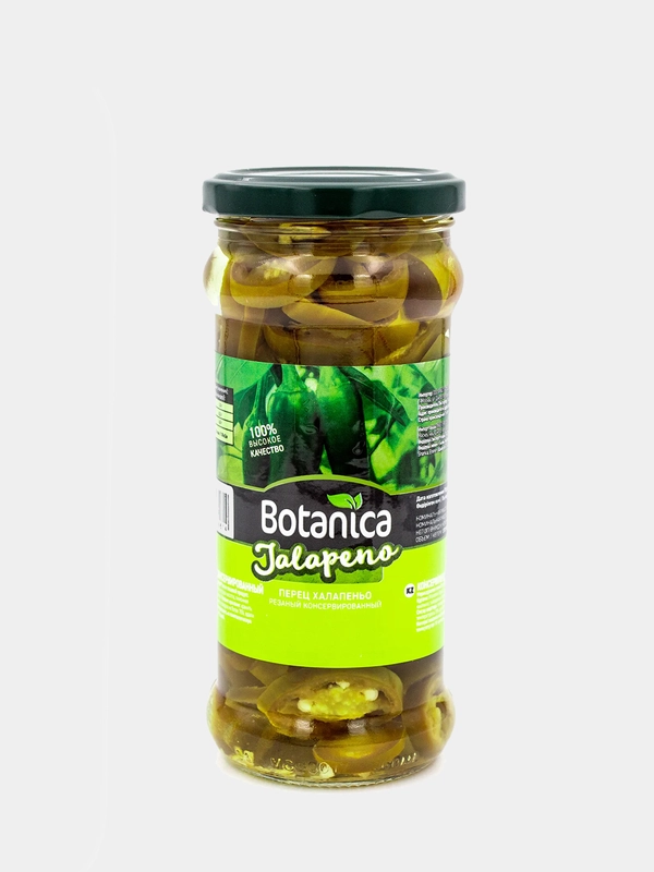 Перец халапеньо резаный Botanica маринованный, 370 мл