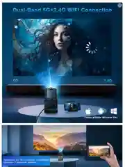 Проектор HY320 mini домашний кинотеатр Android Wi-Fi Full HD