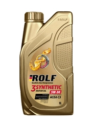 Моторное масло ROLF 3-SYNTHETIC 5W-30, ACEA С3, синтетическое, пластик, 1 л