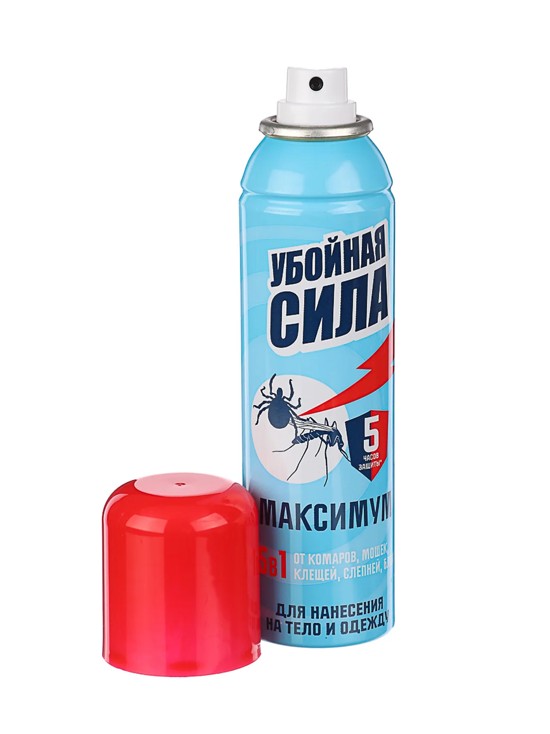 Убойная сила Maximum от комаров, клещей, мошки, слепней, блох в аэрозоль в упаковке 150см3