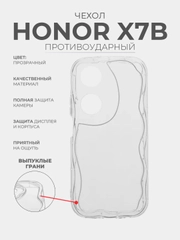 Чехол для Honor X7B (Хонор Х7Б), прозрачный, противоударный