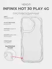 Прозрачный чехол для Infinix Hot 30 Play 4G (Инфиникс Хот 30 Плей 4 Джи) прозрачный, противоударный