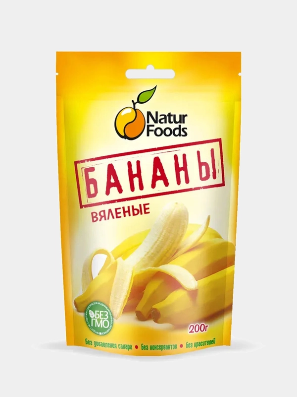 Бананы вяленые NaturFoods 200г