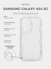 Чехол для Samsung Galaxy A54 5G (Самсунг Галакси А54 5 Джи) прозрачный, противоударный