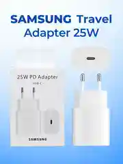Белый сетевое зарядное устройство для Samsung TA800 Type-C,25W USB-C зарядка самсунг
