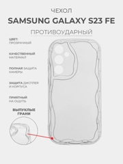 Чехол для Samsung Galaxy S23 FE (Самсунг Гэлакси С23 ФЕ) прозрачный, противоударный