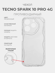 Чехол для Tecno Spark 10 Pro 4G (Техно Спарк 10 Про 4 Джи) прозрачный, противоударный