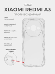 Чехол для Xiaomi Redmi A3 / A3X / POCO C61 (Сяоми Редми А3/A3х) прозрачный, противоударный