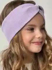 Фиолетовый повязка для девочки 5-14  лет.  Повязка демисезонная . Повязка трикотажная