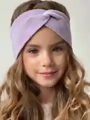Фиолетовый повязка для девочки 5-14  лет.  Повязка демисезонная . Повязка трикотажная