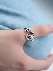 Серебряный кольцо "Сонный котик"