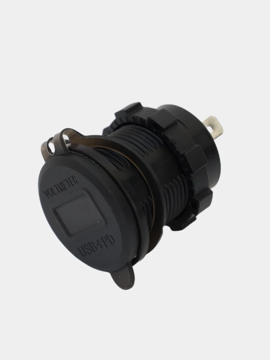 Хром разъём USB в авто врезной 12v-24v/ Быстрая зарядка / Розетка в авто адаптер прикуривателя