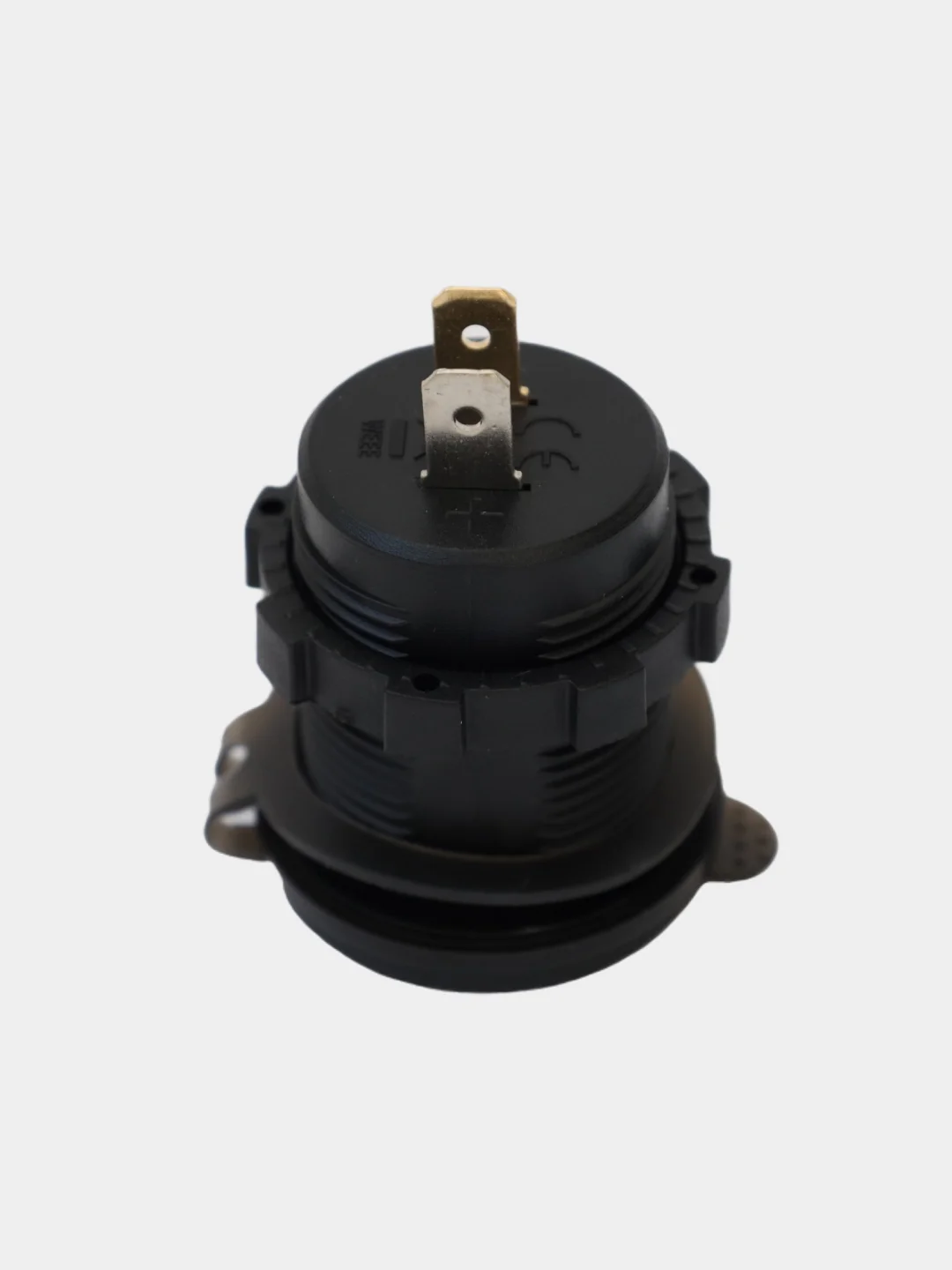 Хром разъём USB в авто врезной 12v-24v/ Быстрая зарядка / Розетка в авто адаптер прикуривателя