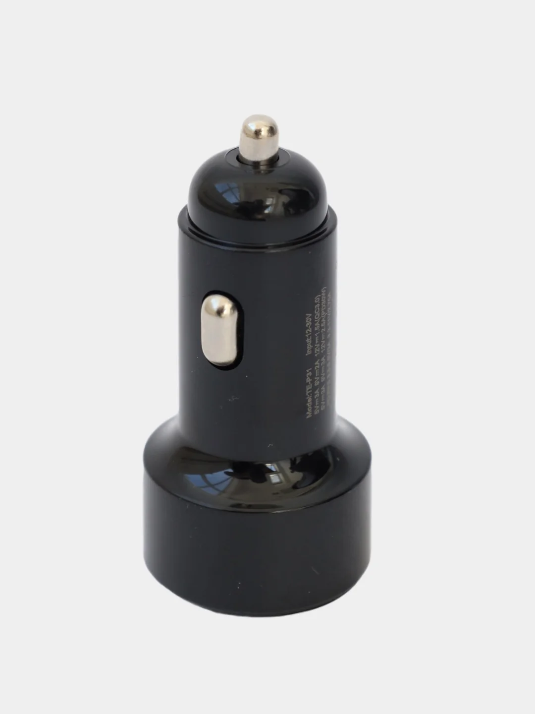 Черный разъём USB в авто врезной 12v-24v/ Быстрая зарядка / Розетка в авто адаптер прикуривателя