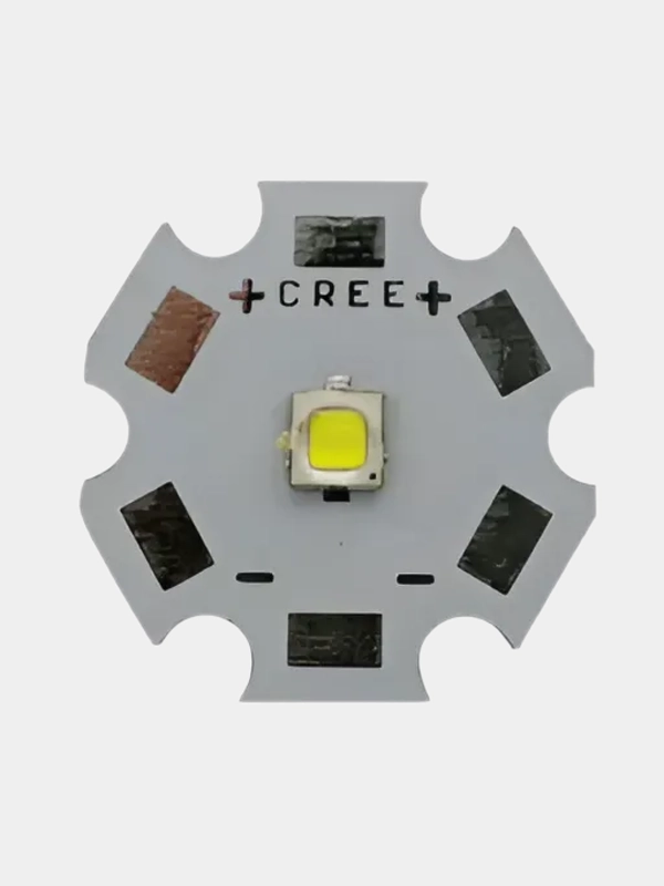 Светодиод CREE БЕЛЫЙ на плате STAR  3535 XPE 3W (3,0-3,6V 600-700mA 220-260Lm 6500K