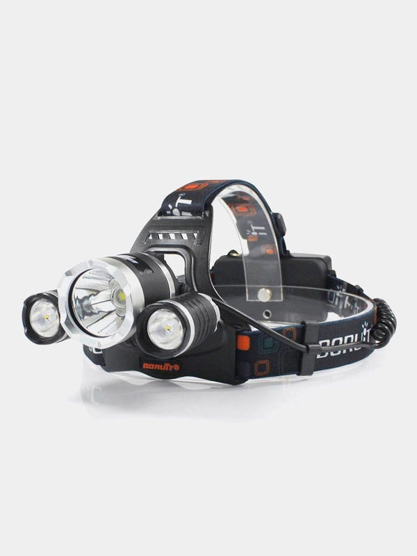 Налобный аккумуляторный фонарь-T6 и 2 зарядных устройства, 220/12 V