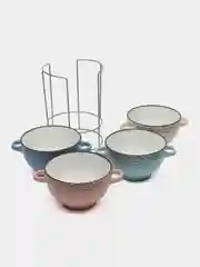 Небесно-голубой супница, 4 штуки