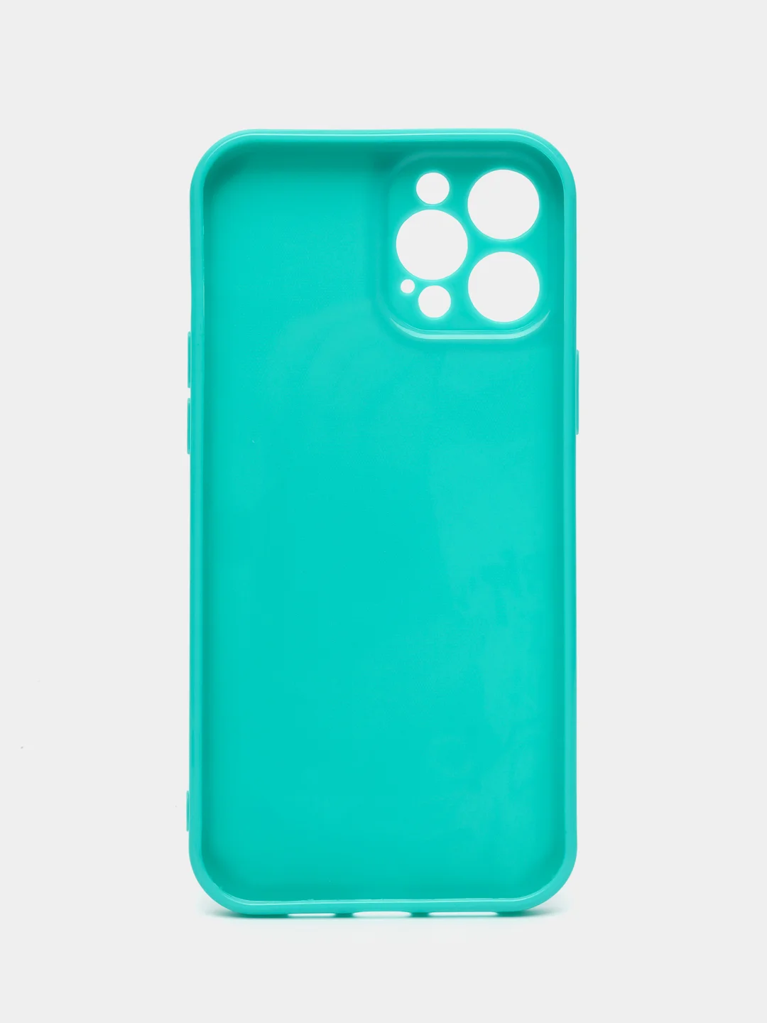 Бирюзовый чехол для айфон (iPhone) 11 13 12 mini pro max силиконовый прозрачный про макс