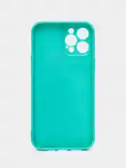 Бирюзовый чехол для айфон (iPhone) 11 13 12  mini pro max силиконовый прозрачный про макс