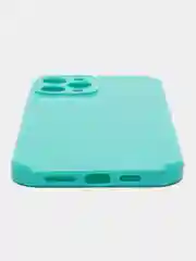 Бирюзовый чехол для айфон (iPhone) 11 13 12  mini pro max силиконовый прозрачный про макс