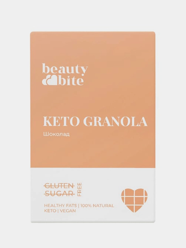 Кето-гранола Beauty Bite низкоуглеводная, шоколадная, без сахара, 125г