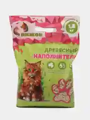 Алый наполнитель древесный "Пижон", для кошачьего туалета, для грызунов без запаха