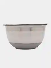 Миска для смешивания продуктов с крышкой DeNASTIA силиконовое дно D18, 1,4л, цвет серый